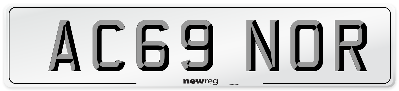 AC69 NOR Number Plate from New Reg